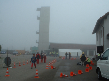 Morgennebel über dem Parcours