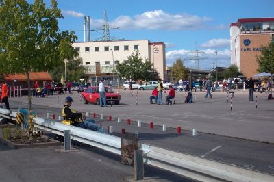 Slalom rückwärts